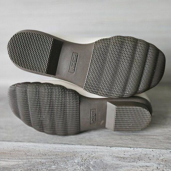 Sperry Womens 8.5M WOOL Duck Boots Beige Cream Quilted Upper Rubber Sole - Picture 13 of 14